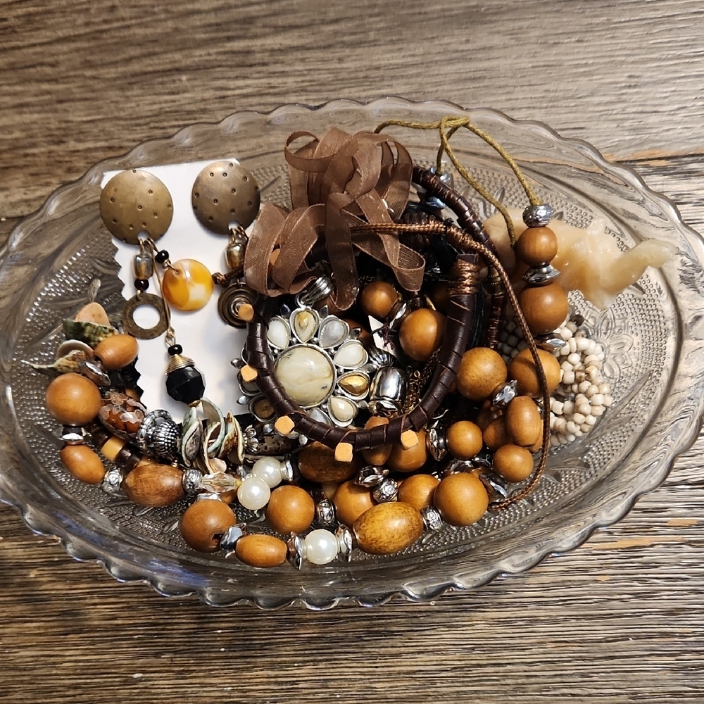 Bohemian Brown Mystery Jewelry Jar